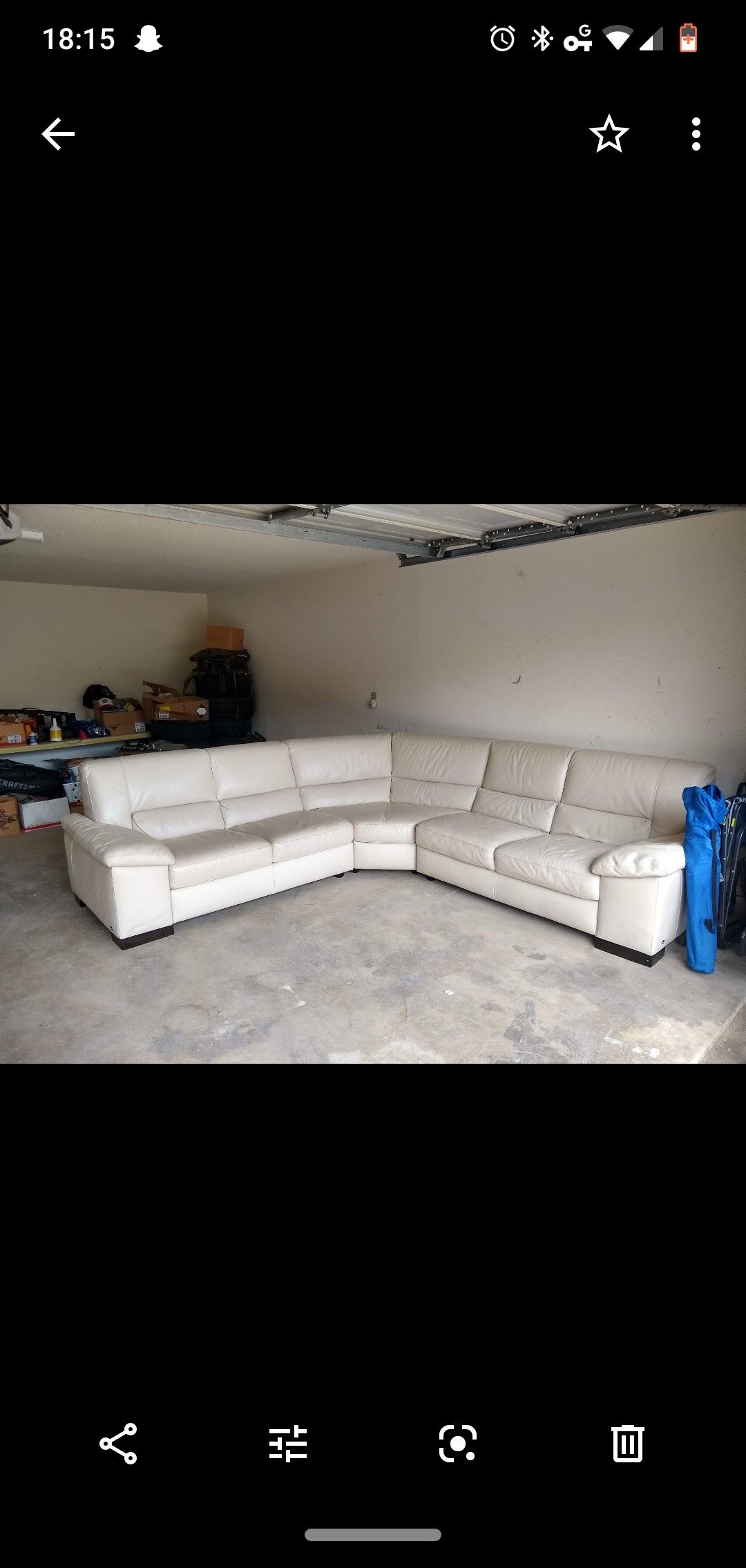 White leather sectional for sale!