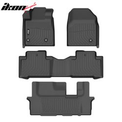 Fits 2009-2015 Honda Pilot 8 Seats All Season 3D Floor Mats Carpet Liners Pad - TPE