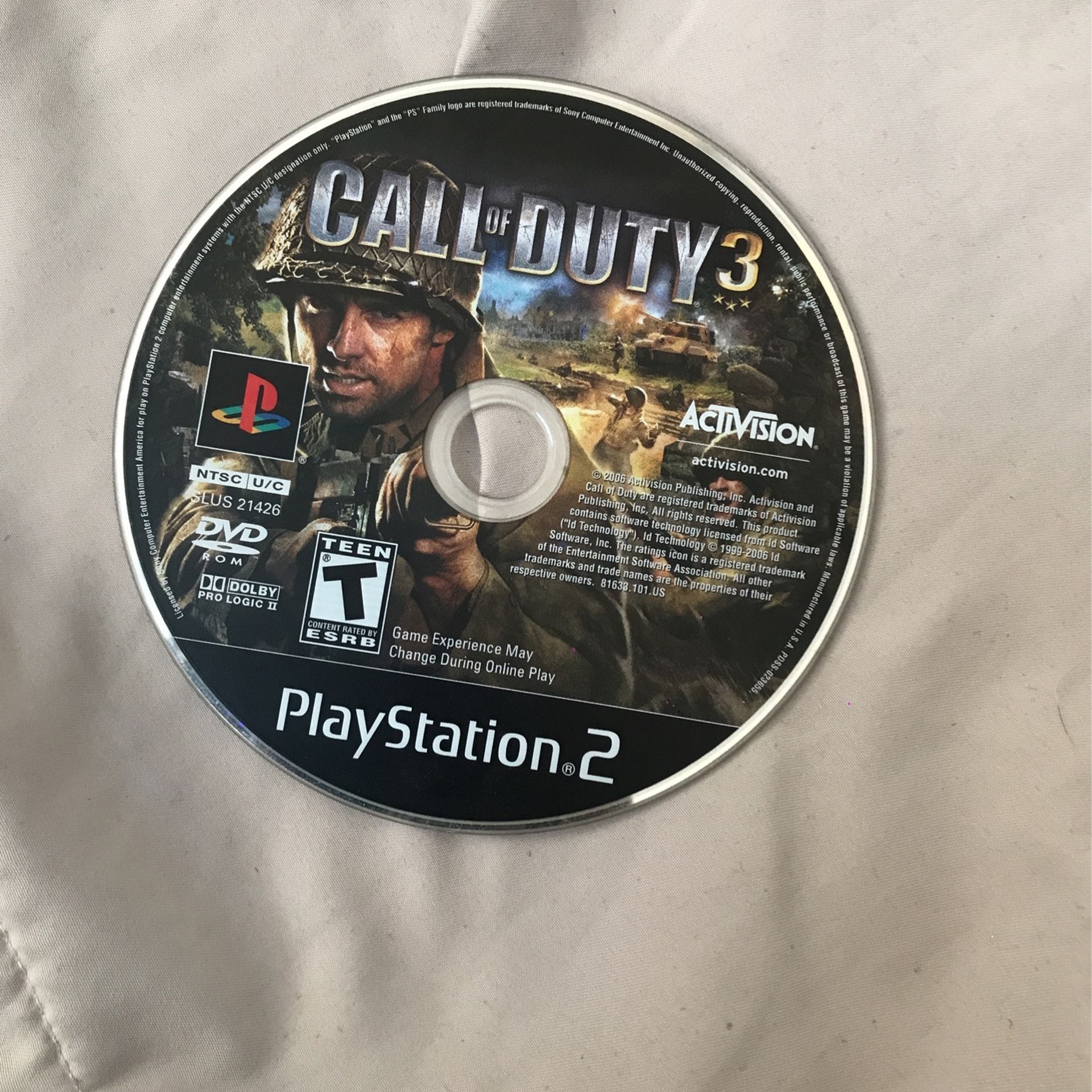 Call Of Duty 3 Playstation 2