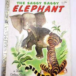 Little Golden Book #201-42 The Saggy Baggy Elephant by Byron Jackson 1982
