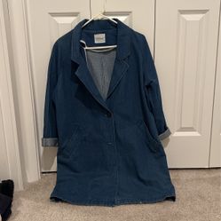 Women’s Blue Jean Long Jacket For Sale 