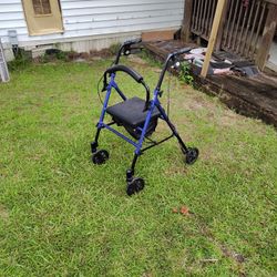 Rolling Collapsible Walker (Drive), W/Hand Brakes