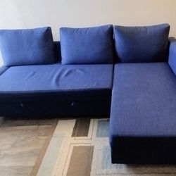 Ikea (Friheten) Blue Sectional Couch With Storage