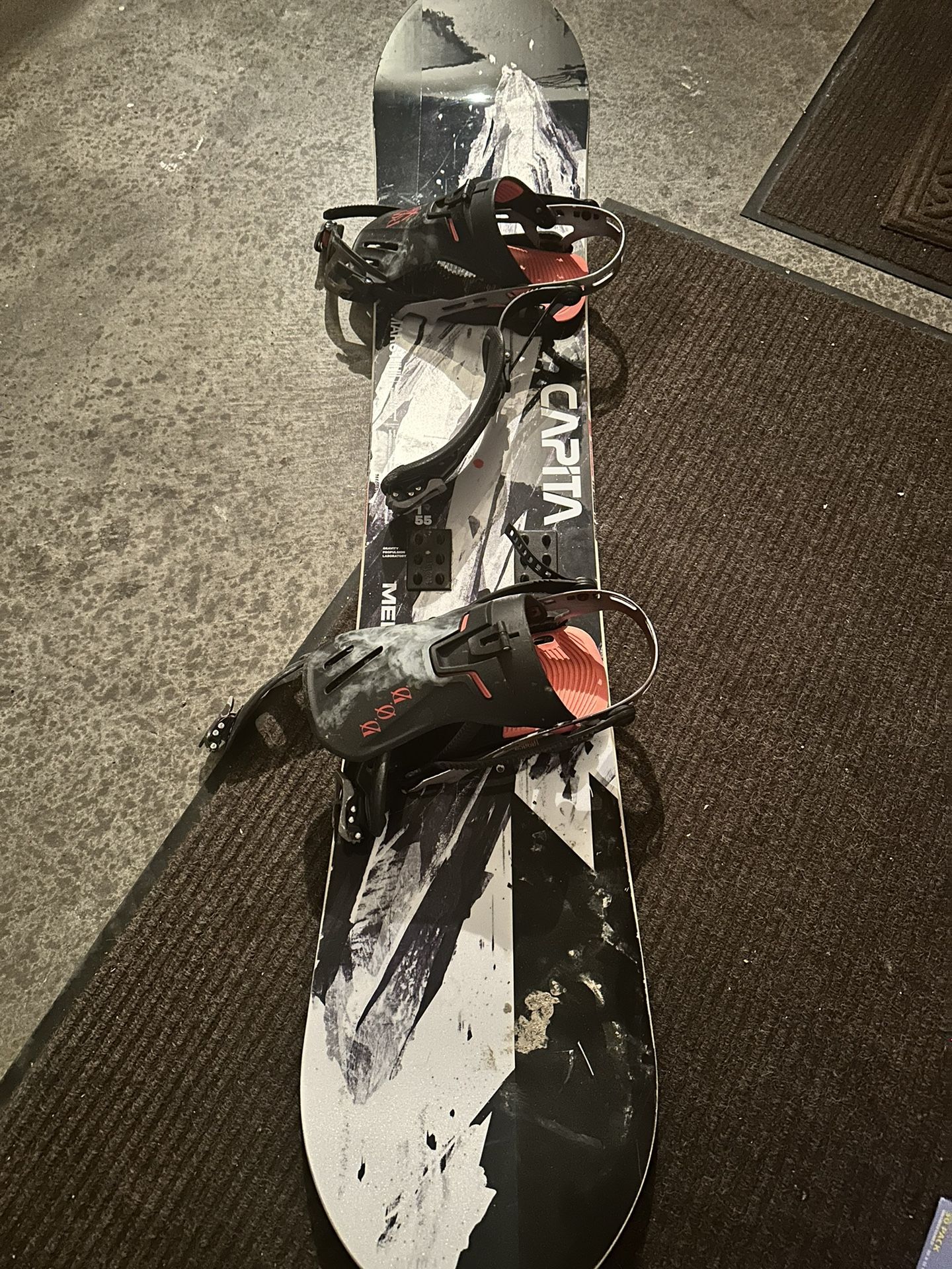 Capita Mercury snowboard 155cm and bindings