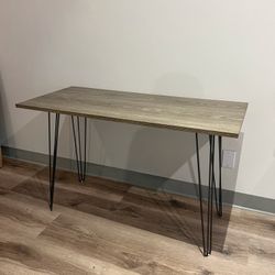 Hairpin Office Desk, Wood Writing Table, Study Table