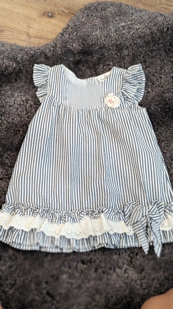 Rare Editions Seersucker Striped Tunic