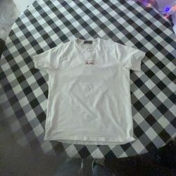 Milano Shirt White And Pink Size Small 