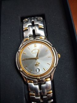 Beverly hills Polo 23 karat gold plated dress watch