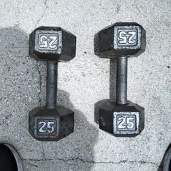 Hex Dumbbells Set 25 Pounds 
