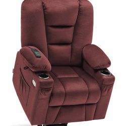 Reclinder with massage and heat