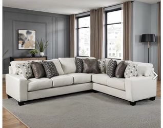 Mega sale! Sophia Collection Sectional-Transitional- White now on sale 2129.00 free delivery 🚚