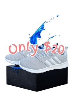 Women’s gray and white Addidas with Bonus gift