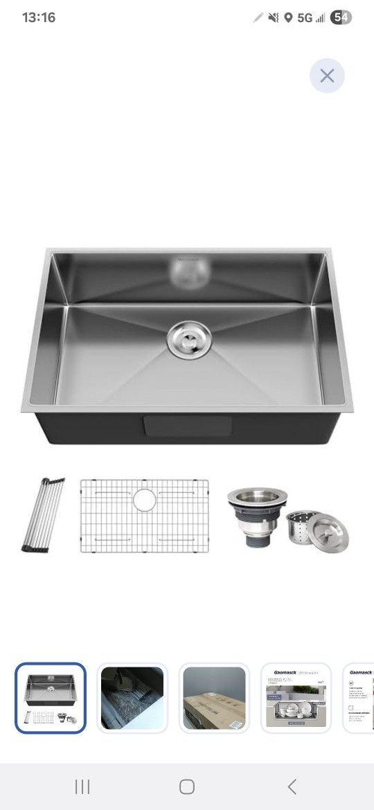 30 Inch, Undermount Sink, New Stainless Steel