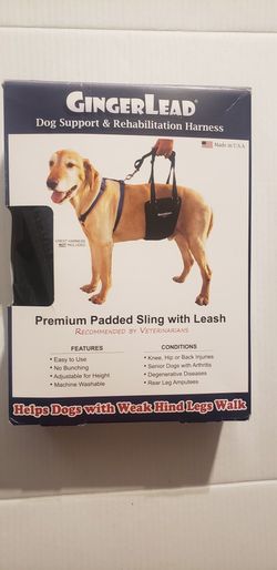 GingerLead Unisex Dog Support & Rehabilitation Support Harness Size Medium/Large 

