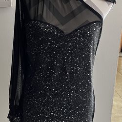 Plus Size Black & Silver Dress 