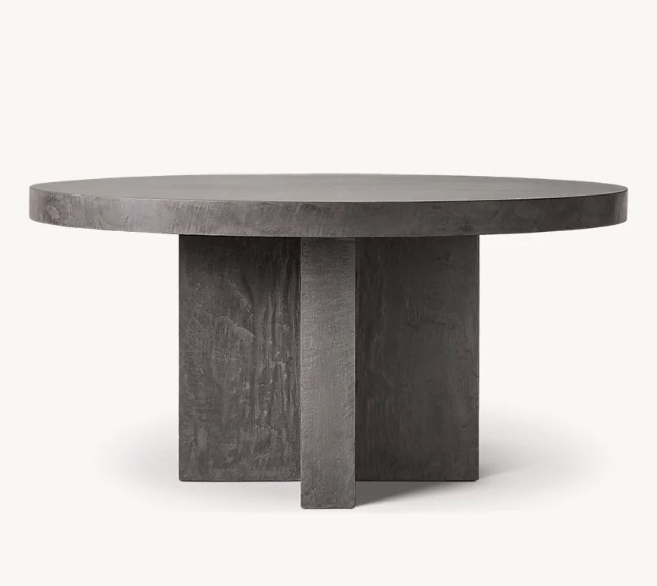RH CABRERA WAXED CONCRETE 72β ROUND DINING TABLE β’ CHARCOAL WAXED CONCRETE