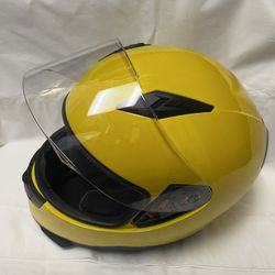 Bike Helmet Yellow With Collar Size M New Dot 