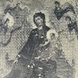 Duccio di Buoninsegna VIRGIN/CHILD Fine Art Print 1908 Vintage Original Antique Boston, MA Printed Collectible ITALY ITALIAN PAINTER Ephemera