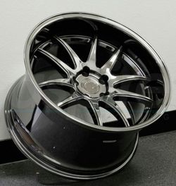 18x9.5 Aodhan DS2 DS02 5x114.3 15 Black Vacuum Wheel Rim 18 Inch