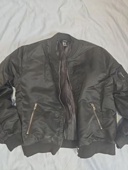 Forever 21 Black Bomber Jacket