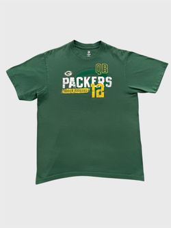 Aaron Rodgers Green Bay Packers vintage green NFL football t shirt Size XL