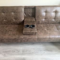 Price Negotiable- Arrya Twin 66'' Upholstered Tufted Convertible Sofa - Pickup Only