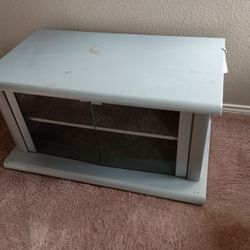 Nice! TV Stand  With Glass Swivel Doors & 2 Shelves