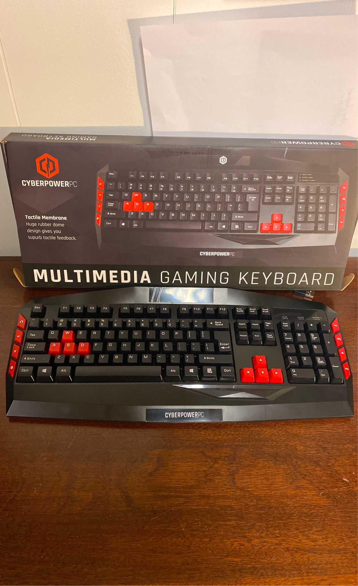 Red And Black Multimedia Gaming Keyboard