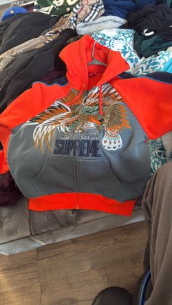 Supreme Falcon Raglan Zip Up Hoodie Limited Edition 2023 Collection