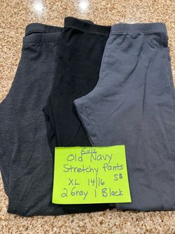 😀Three pairs of stretchy, Old Navy pants, girls size extra large 14/16😀