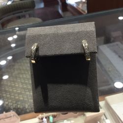 Lady’s Yellow Gold 14 Karat Earrings With 10=0.30Tw Round Diamonds 