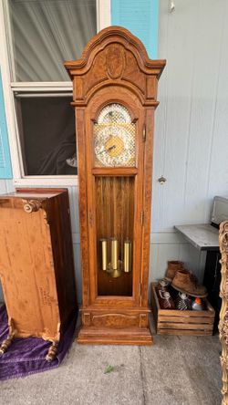 Herschede Oak grandfather clock