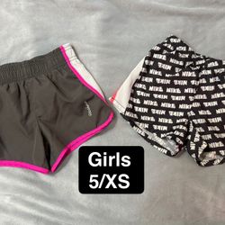 Girls 5 Nike And Reebok Active Shorts 2x$8