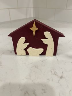 Wooden Nativity Scene