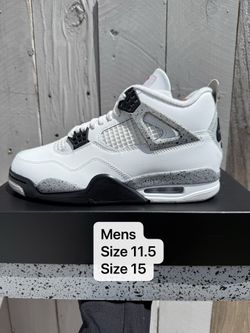Air Jordan 4 Retro White Cement Men size 11.5 size 15