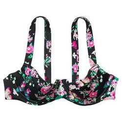 Victoria’s Secret Wicked Bikini Top Swim Underwire Black Floral Size 36B NEW