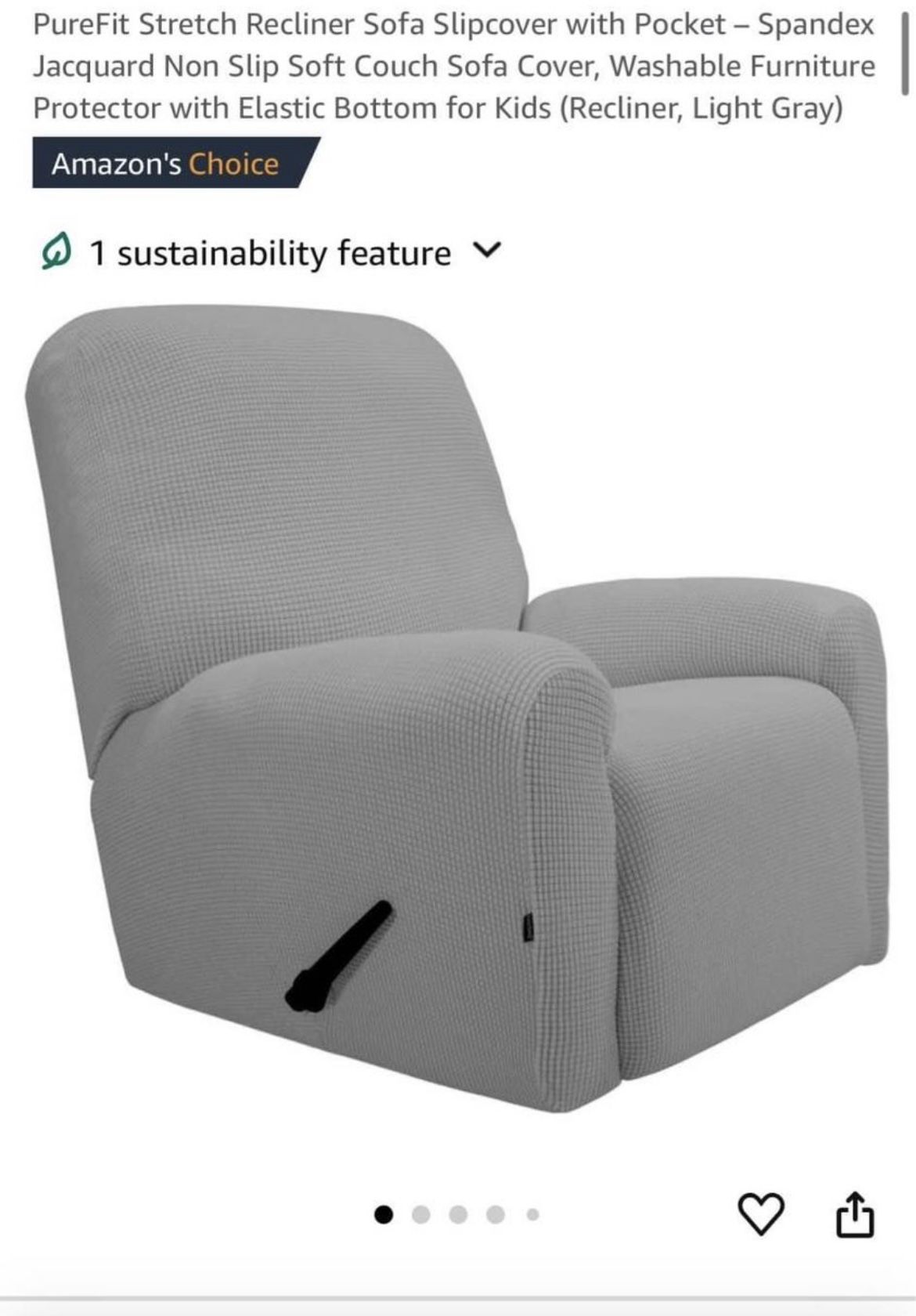 Recliner Cover In Grey Like New.