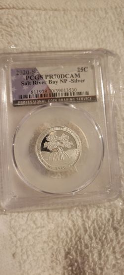 2020-S Salt River Bay Silver Quarter PCGS PR70DCAM – Flawless .999 Fine Silver
