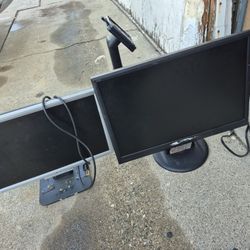 2 Free VGA and DVI Computer Monitors. With All Cables