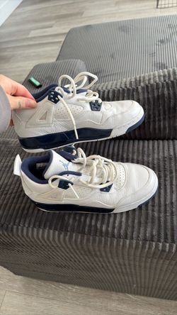 Air Jordan 4 White Navy Sneakers