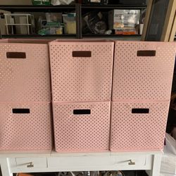 Pink Storage Bins