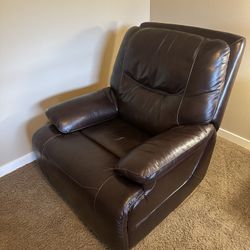 Brown Leather Rocker Recliner