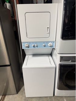 Kenmore white gas stackable washer and dryer 24 inches