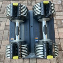 Gym - ProForm Fusion SpaceSaver Adjustable Dumbbells w/ Stand (10–50 lb each)