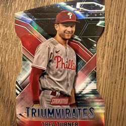 2023 Topps Stadium Club Triumvirates RED (1:257) - T-13 Trea Turner - Phillies