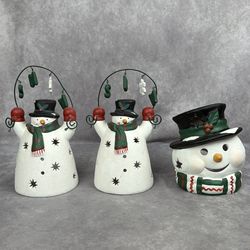 Snowman Tea Light Candle Holders
