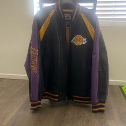 Lakers Vintage Leather Jacket (XXL)