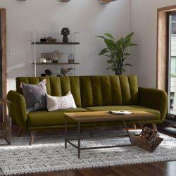 *Brand New* Novogratz Brittany Futon, Green Linen