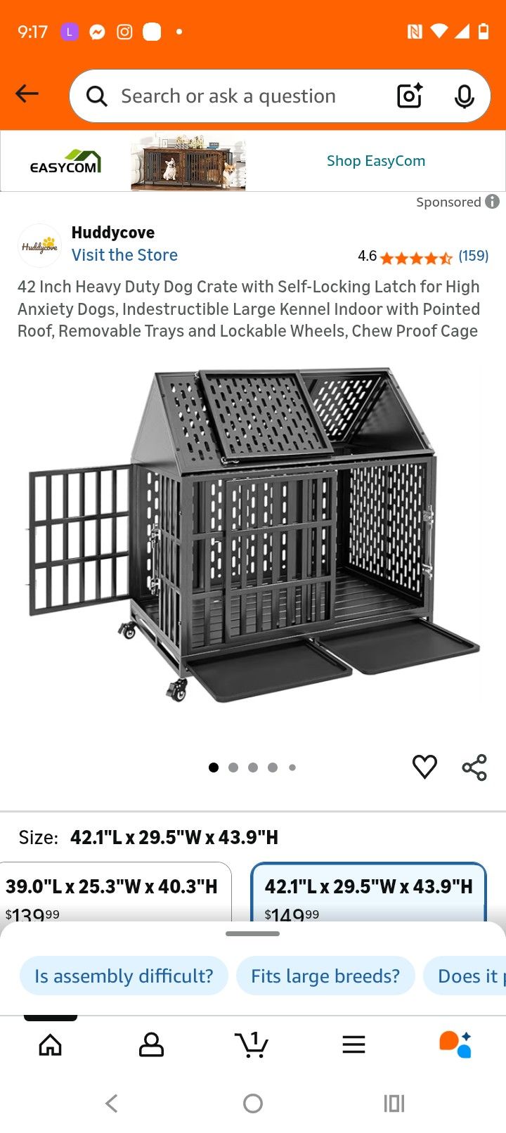 XL DOG CRATE/HOUSE 