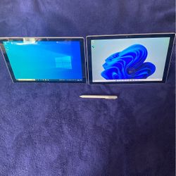 2 Surface Tablets And Docking Station  And Stylus 